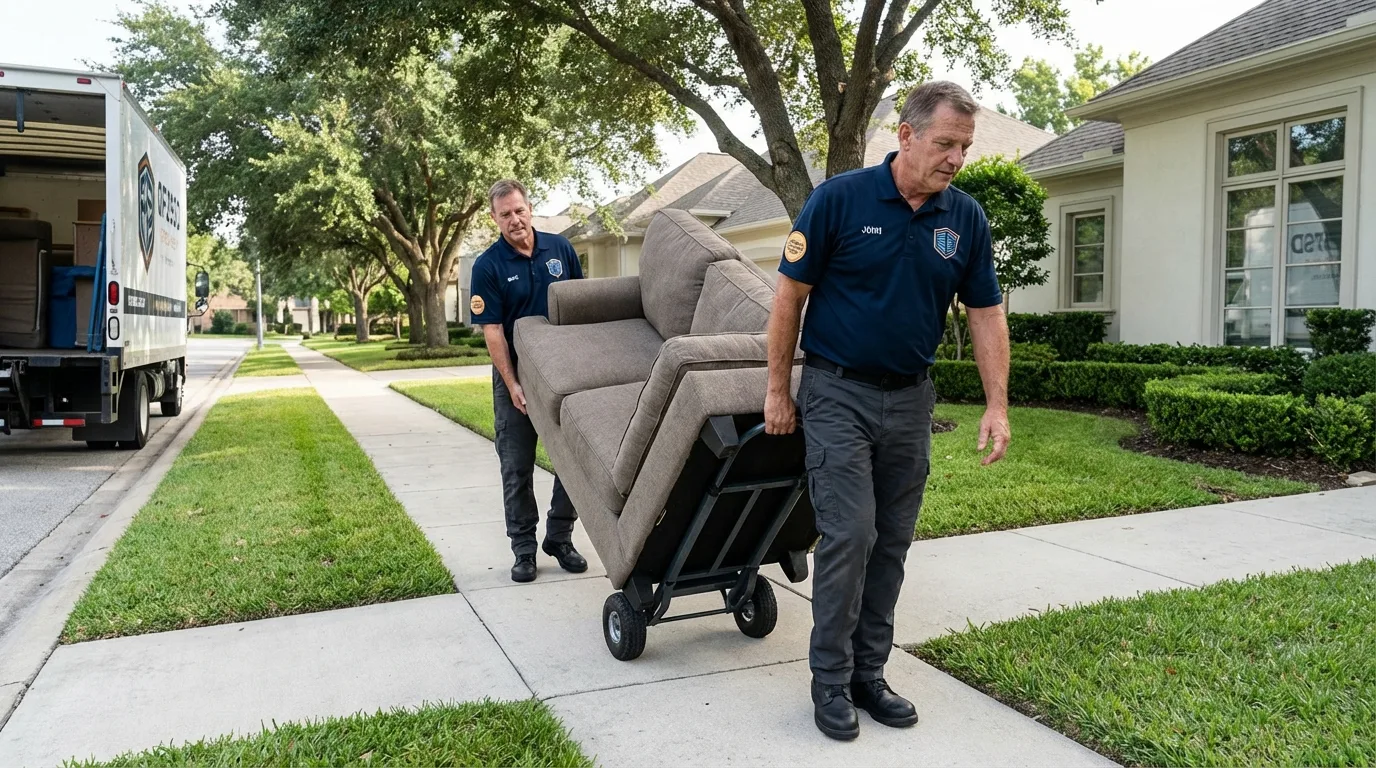 Local residential moving crew loading furniture in Dayton, NV